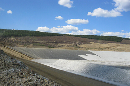 gold heap leaching site